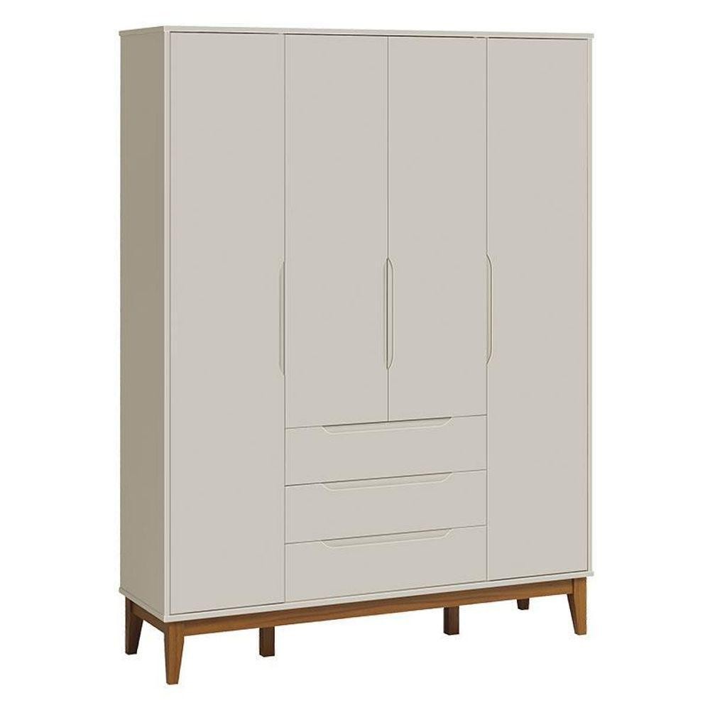 Guarda Roupa Infantil Classic Elfe Personalizado na cor Areia Acetinado Amadeirado - Reller