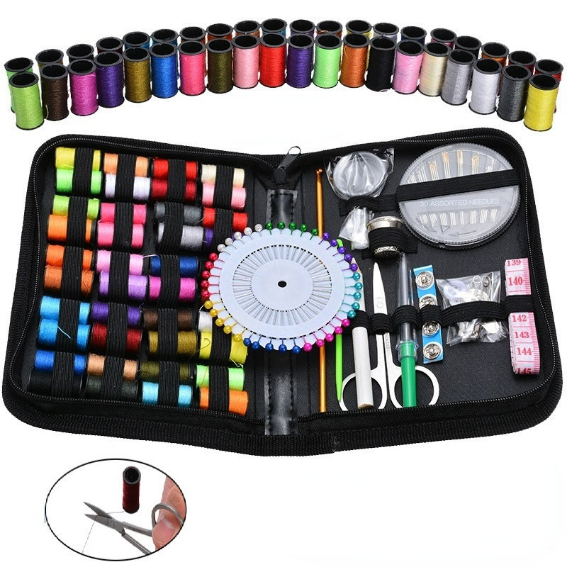KIT 97/44pçs Kit De Costura Portátil Para Viagem Em Casa Ferramentas Profissional De Emergência em Oferta na Shopee
