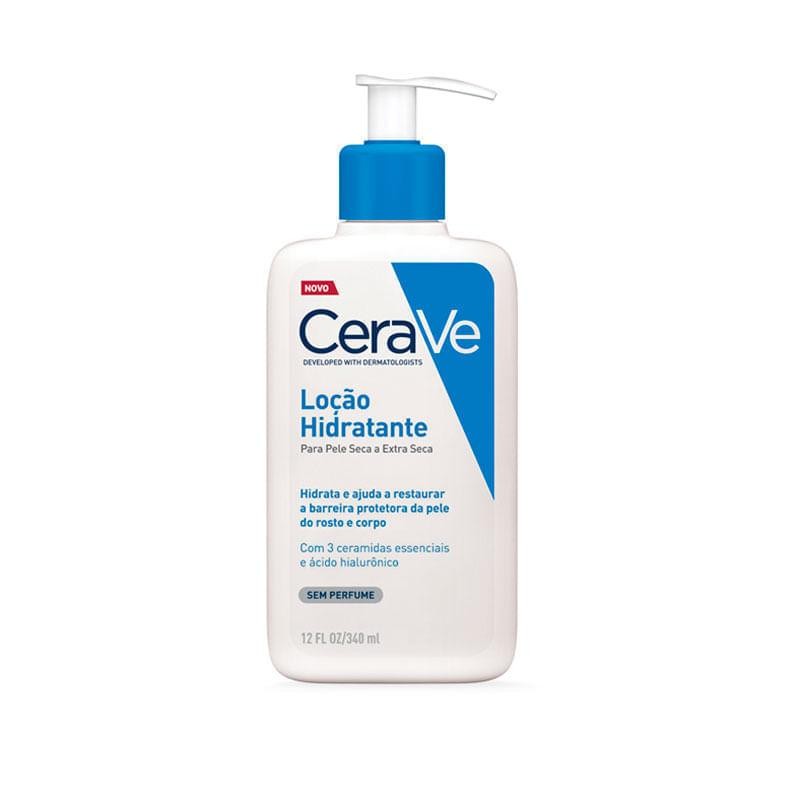 Loção Hidratante Cerave Pele Seca e Extra Seca Sem Perfume 340ml em Oferta na Shopee