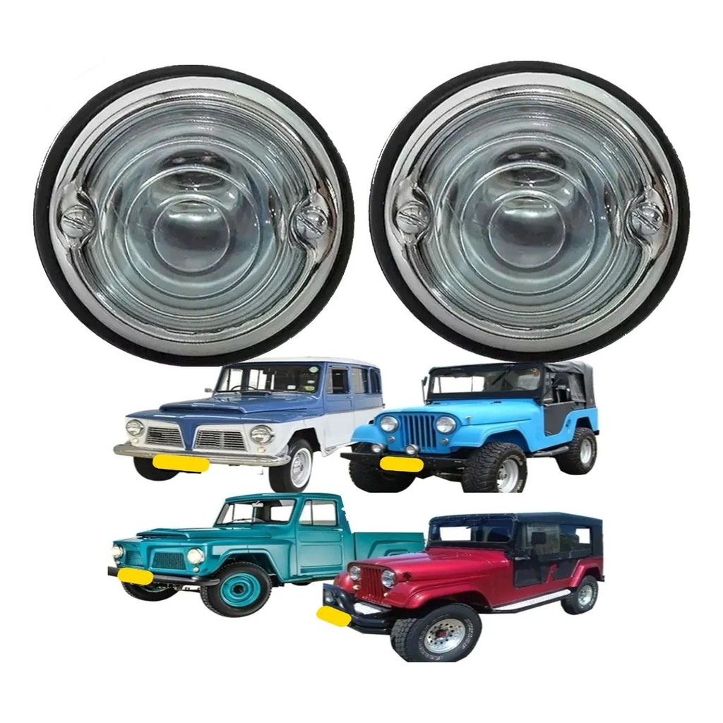 Par Lanterna Pisca Dianteira Jeep Willys Seta Rural 1968 1969 1970 1971 1972 1973 1977 1975 1976 1977 1978 1979