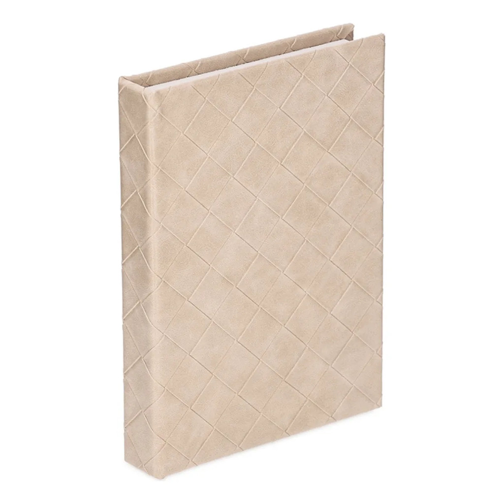 Livro Caixa Decorativo Em Pu Nude/bege Texturas Mart 20745 em Oferta na Shopee