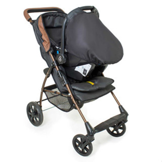 Carrinho de Bebê Galzerano Romano Travel System Para Passeio Preto Cobre Até 15Kg + Bebê Conforto em Oferta na Shopee