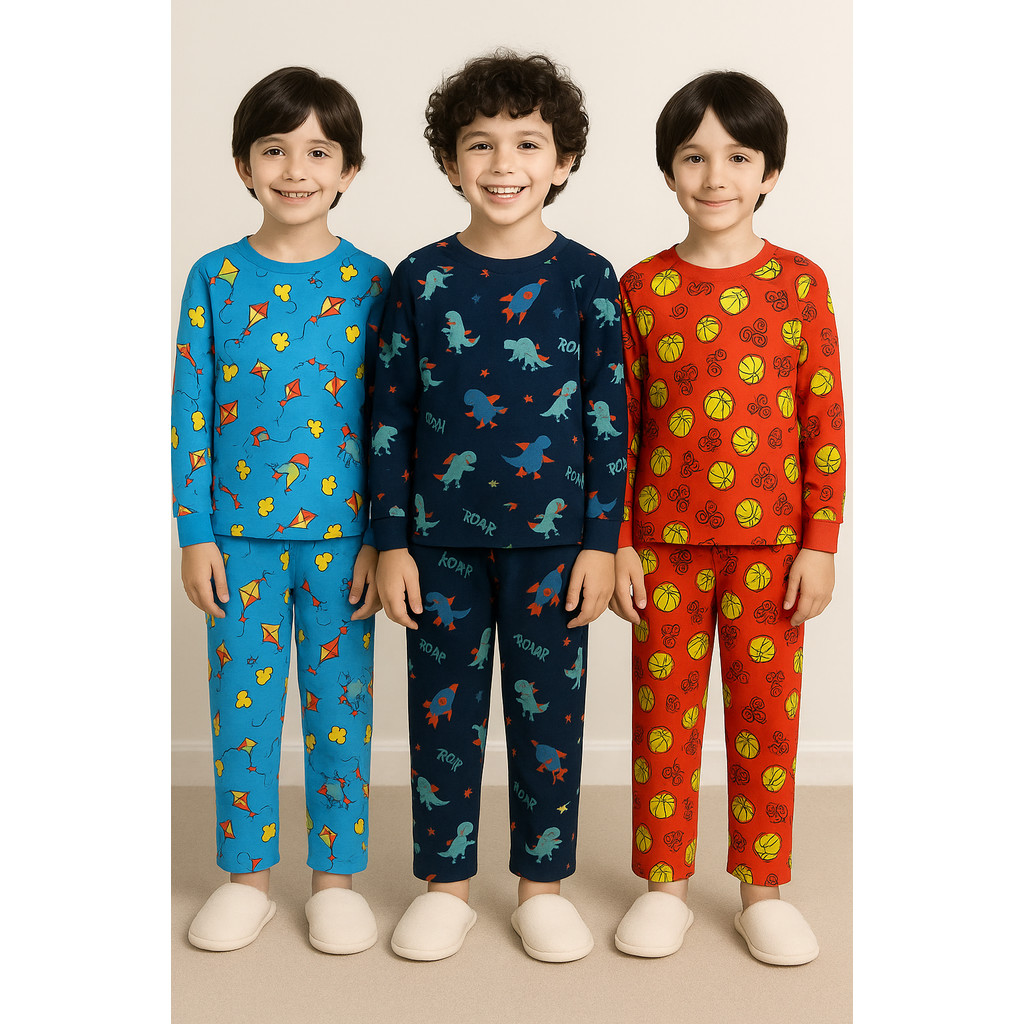 Kit 3 Pijamas Juvenil Menino Soft Conjunto Blusa e Calça Inverno Premium