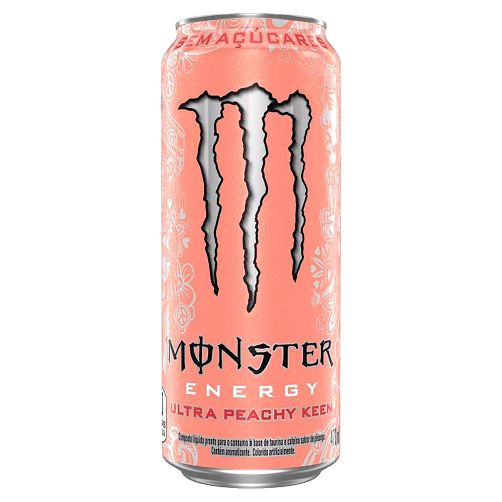 Energético Monster Ultra Peachy Keen Zero Açúcar 473ml - Food & Beverages