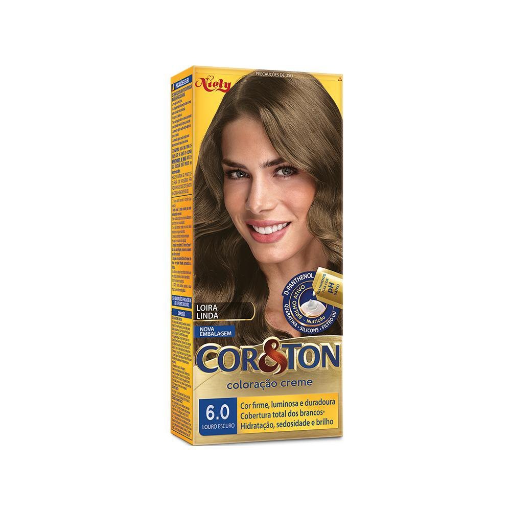 Coloração Niely Cor&Ton Louro Escuro 6.0 - Beauty