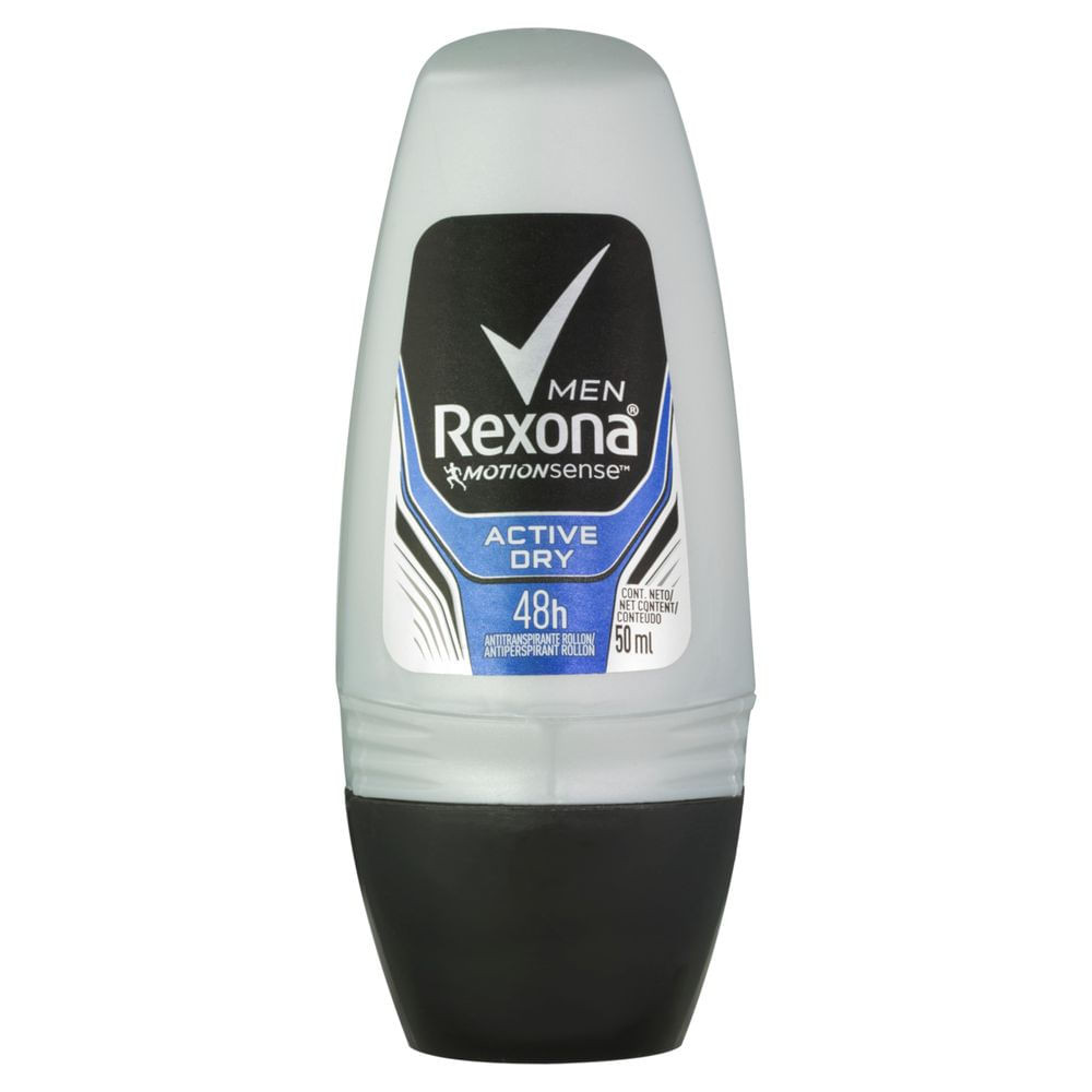 Desodorante Rexona Men Active Roll-on Antitranspirante 48h com 50ml - Beauty