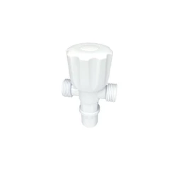 Registro 1/2" Branco Com 2 Saidas 1/4 De Volta Sintex
