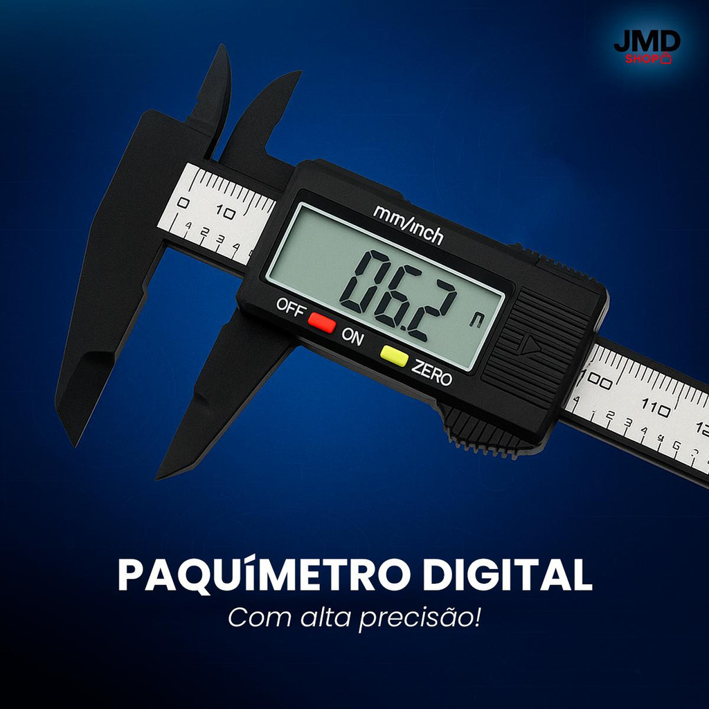 Paquímetro Digital Com Função Zero E Eletrônico Display Lcd