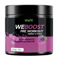 Pré-Treino Weboost Pote 200g Wefit Uva