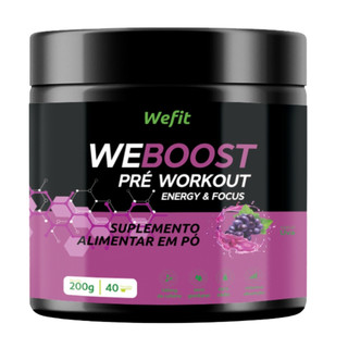Pré-Treino Weboost Pote 200g Wefit Uva