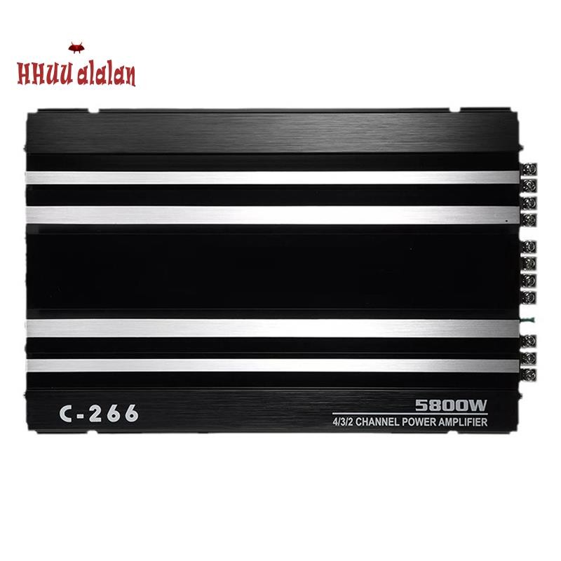 🌟Amplificador De Áudio Para Carro De 4 Canais 5800W Alta Potência 12V Ultrafino De Quatro Vias Ferramentas Classe A/B