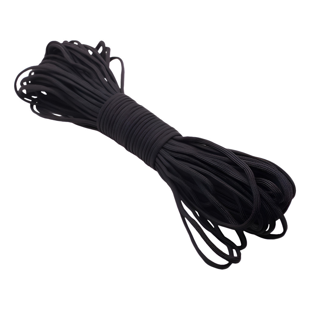 Paracord 31 Metros Preto 550 7-core 4mm Camping Bushcraft Em
