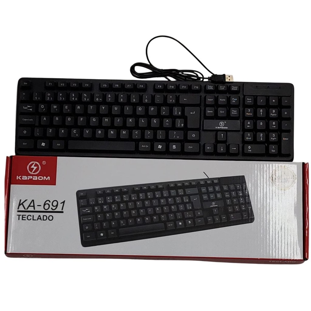 Teclado USB com Fio KA-691 Abnt2 Kapbom