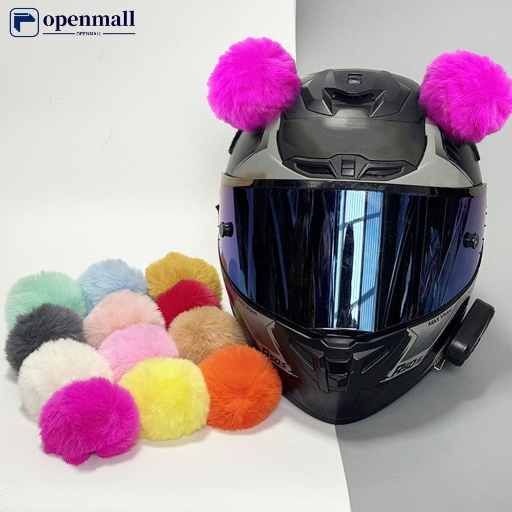 Nobleflying OMALL 2 Pçs Carro Motocicleta Capacete Decoração Bola De Pelúcia Macia Para Motocross Rosto Cheio Fora Da Es