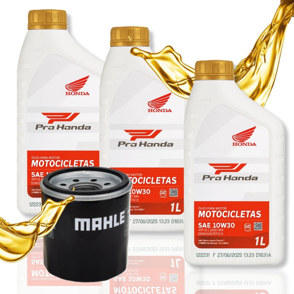 Troca de Óleo Cb 500f / Cb 500x / Cbr 500r Honda 10w30 + Filtro em Oferta na Shopee