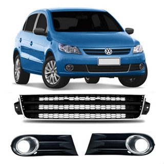 Kit Grade Parachoque Dianteiro Gol Voyage Saveiro G5 2009 Até 2012 Cromado C/ Furo Milha em Oferta na Shopee