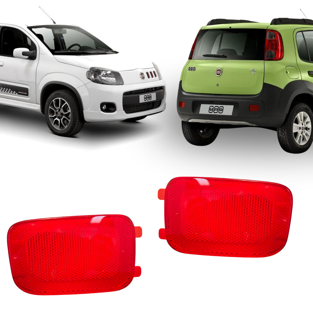 Par Refletor Parachoque Traseiro Fiat Uno Way Vivace 2010 A 2015