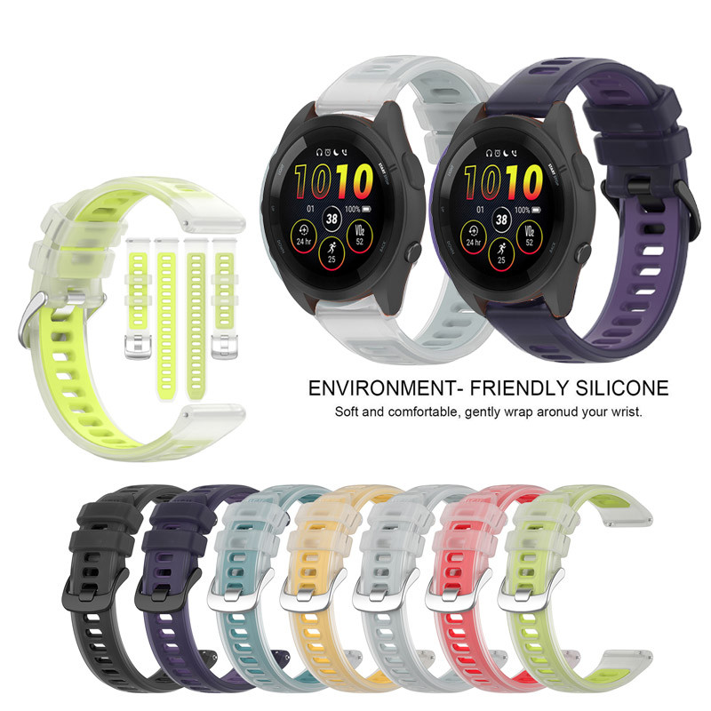 Pulseira Esportiva Colorida Gelatinosa De 20 22 Mm Para Garmin Vivoactive 6 5/Forerunner 570 970 165 245 265 255 55 158/