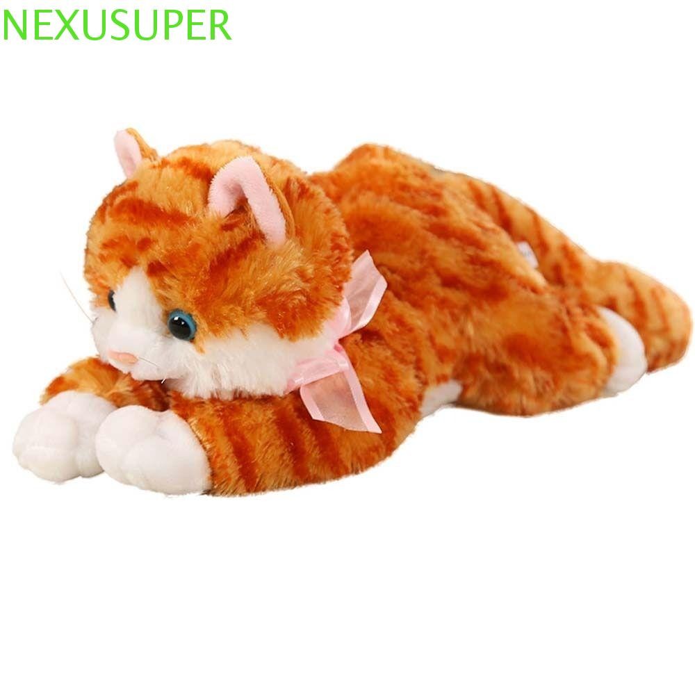 NEXUSUPER Gato Boneca De Pelúcia Apaziguar Brinquedo Decoração Para Casa Macio Animal Bonito Joelho Travesseiro em Oferta na Shopee