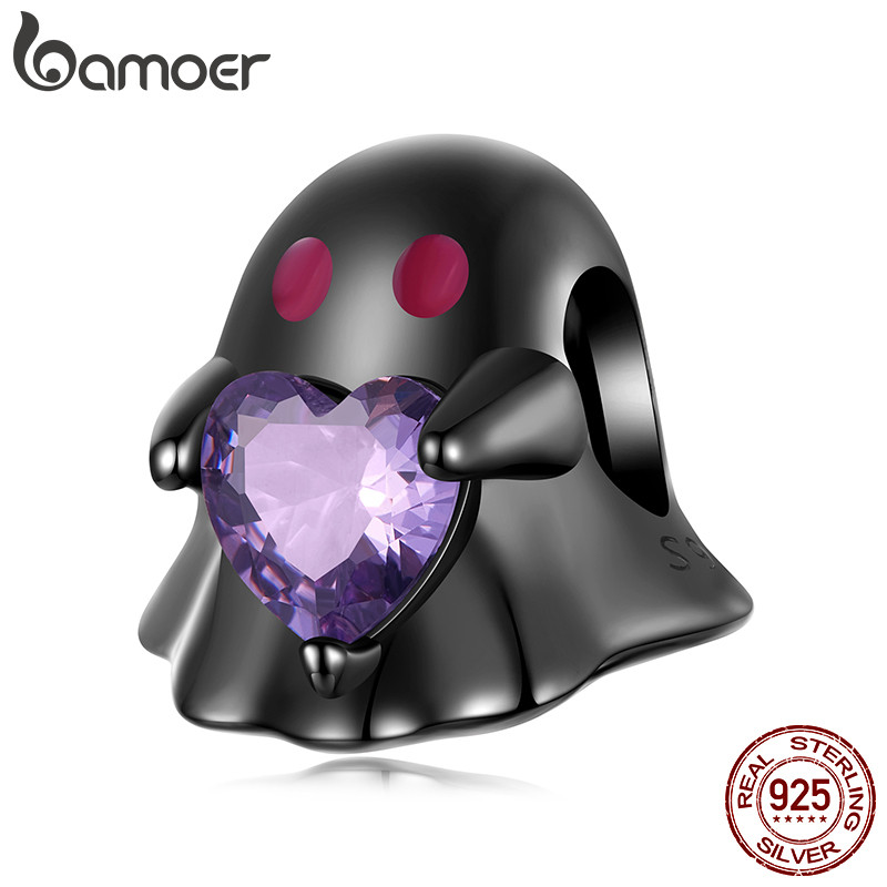 Bamoer Original 925 Prata Esterlina Pingente Halloween Fantasma Acessório Série Pulseira em Oferta na Shopee