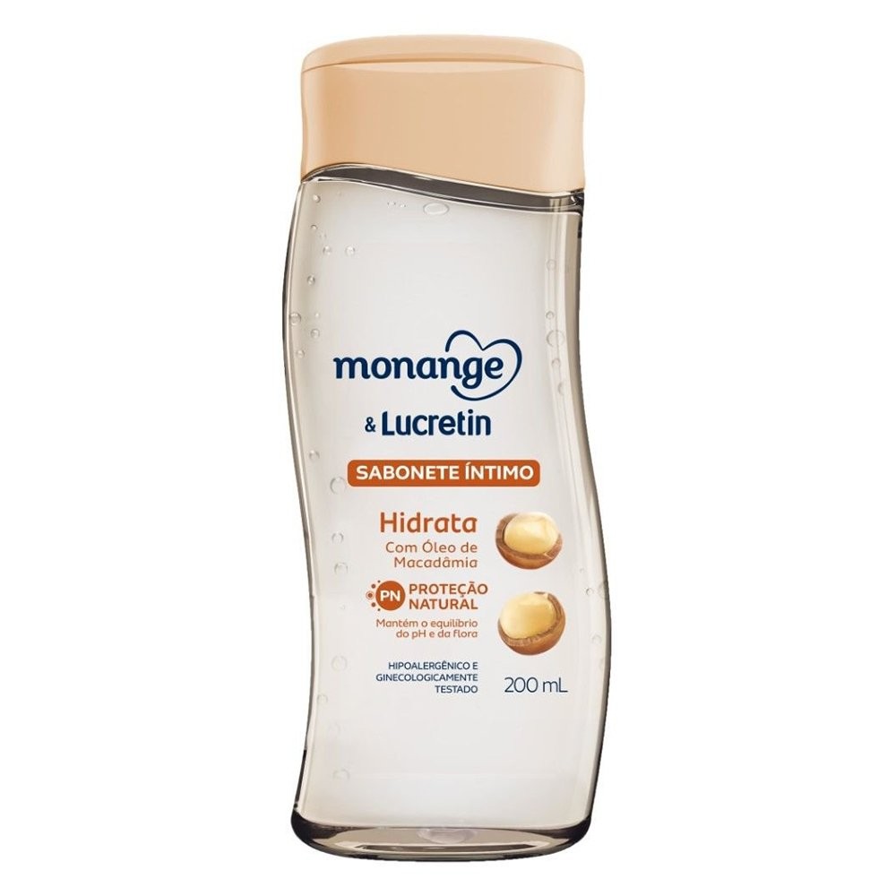 Sabonete Líquido Íntimo Monange & Lucretin Hidrata 200ml