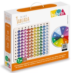 JOGO TABUADA DO 1 A 10 JOGUINHO DE BOLSA BABEBI MADEIRA TABULEIRO EDUCATIVO LÓGICO MATEMÁTICA BRINCA