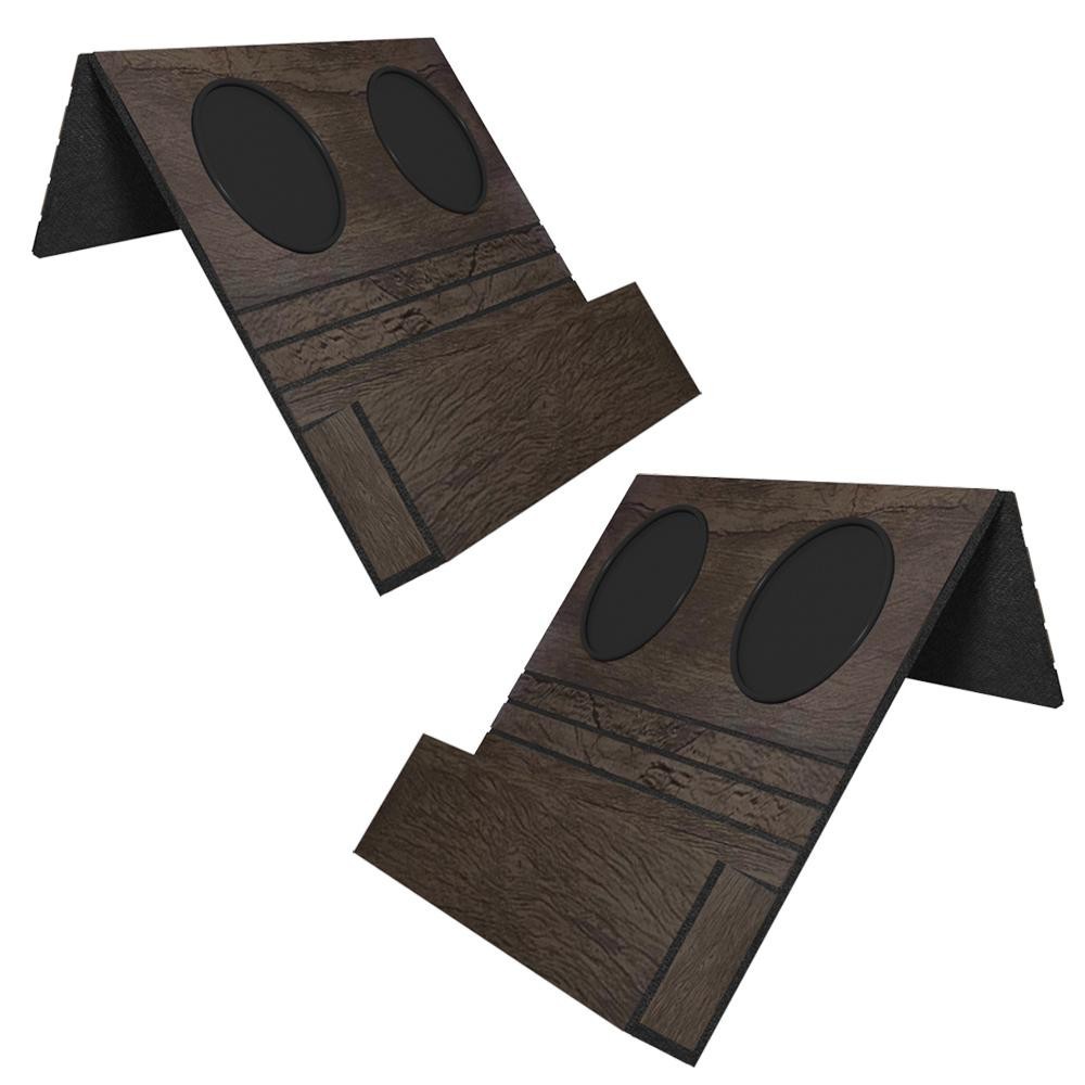 Kit 02 Esteiras Bandejas Com Suporte Para Copos e Controle Para Sofá MDF Tabaco G20 - Gran Belo - Home & Living