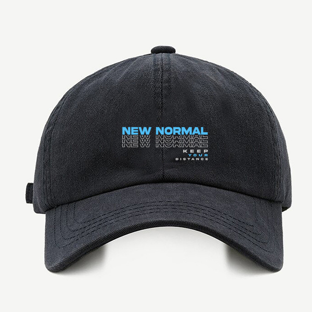 Bone baseball masculino preto New Normal Com regualgem cores bege e branco