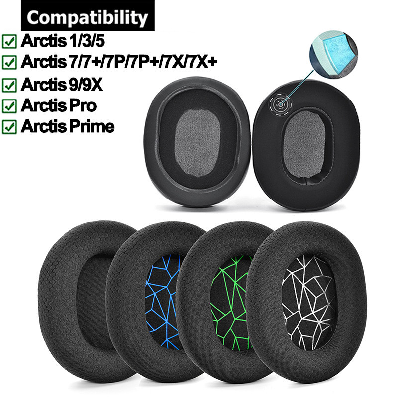 1 Almofada Para Fone De Ouvido De Par SteelSeries Arctis 1 3 5 7/7 +/7P 7X +/9/9X/Pro/Prime Headset Esponja