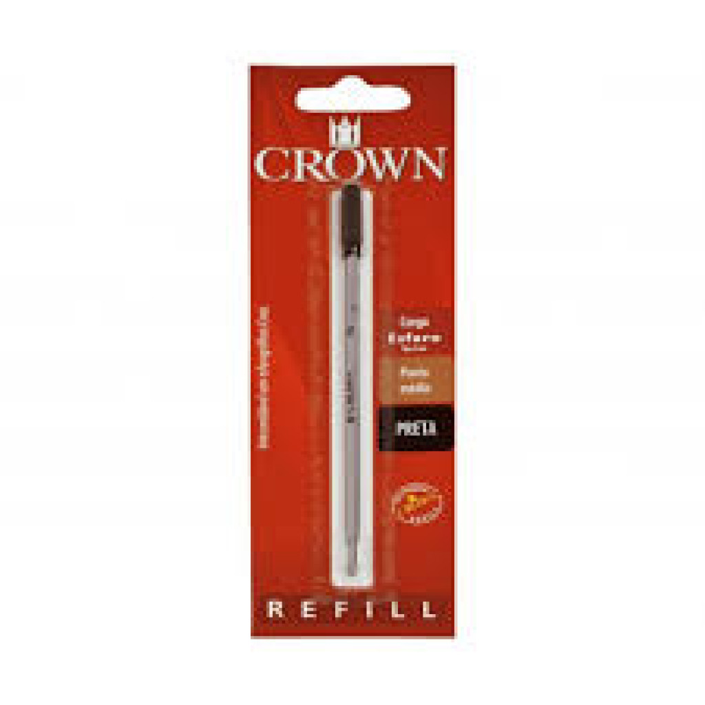 Carga crown p/ esferografica parker preta blistada ca14007p