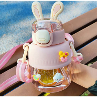 Garrafa Copo de Água Portátil Coelho de ABS+PP+silicone Adesivos 2D+3D Para Copo Coelho BK-19 Coelho em Oferta na Shopee