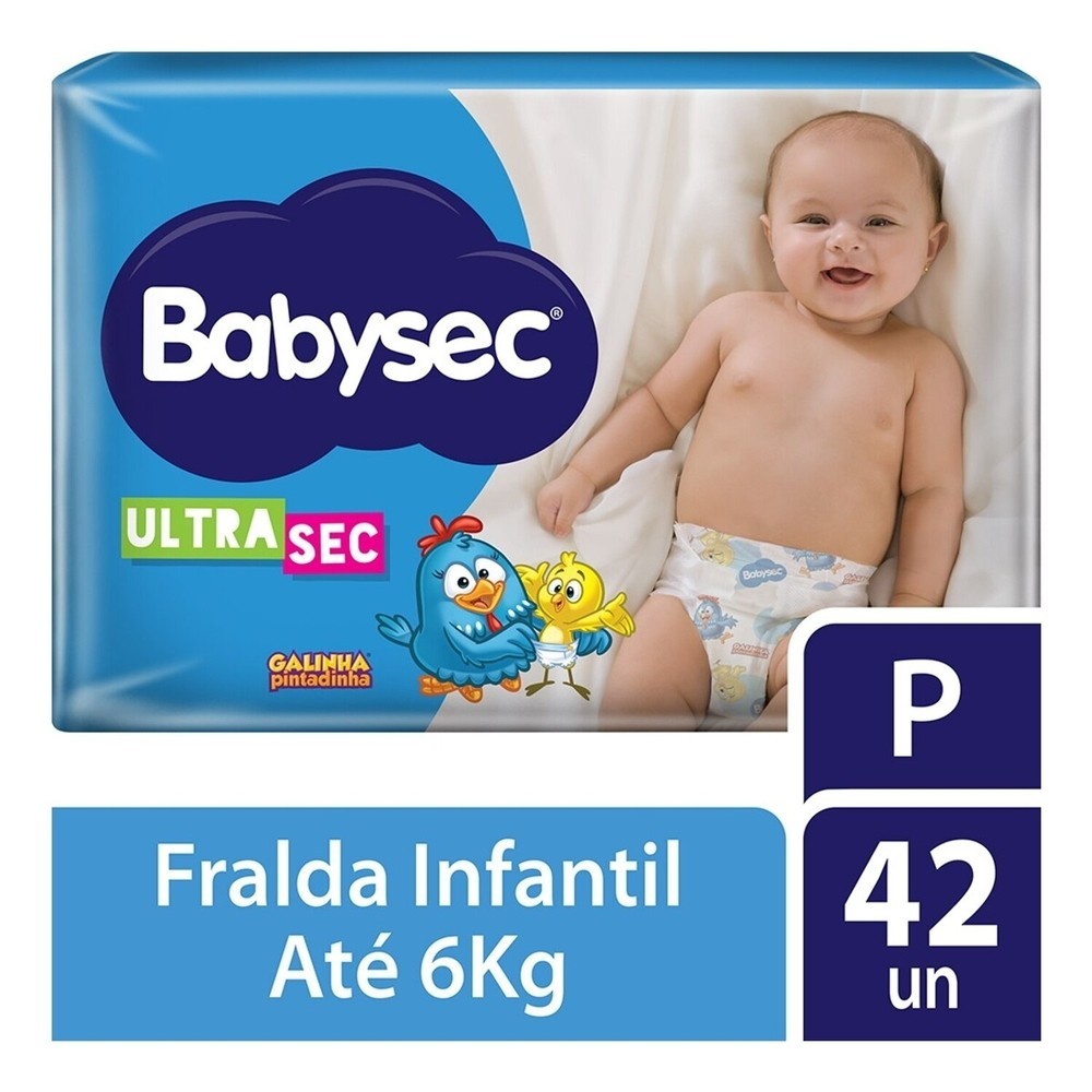 Fralda Babysec Galinha Pintadinha Ultrasec P 42 Unidades