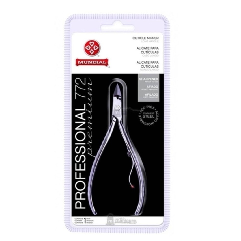 Alicate de Cuticula Mundial Profissional Premium 772 1 Unidade