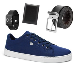 Kit Sapatenis Masculino + relógio digital + cinto + carteira em Oferta na Shopee