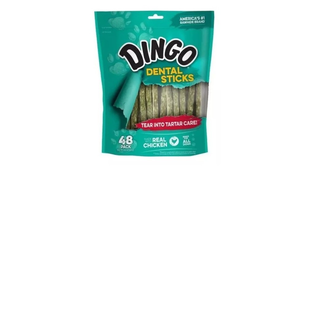 Petisco Cães Dingo Dental Sticks 48 Unidades Sabor Frango em Oferta na Shopee