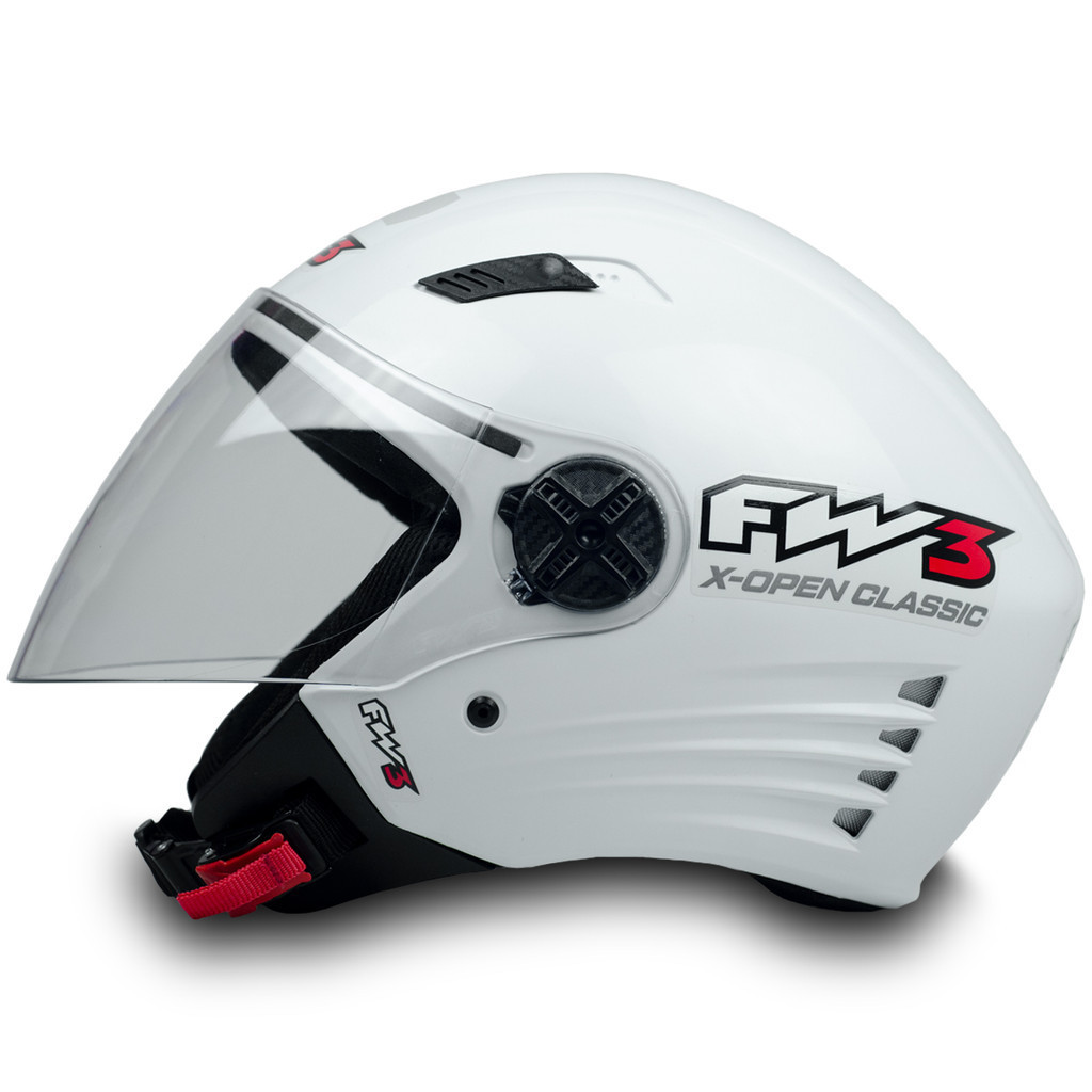 Capacete Moto Aberto X Open Classico Viseira Cristal Branco Inmetro Tamanho 56 - FW3 em Oferta na Shopee