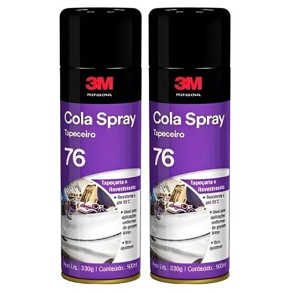 Kit com 2 Cola Adesivo SPRAY Tapeceiro 76 3M em Oferta na Shopee
