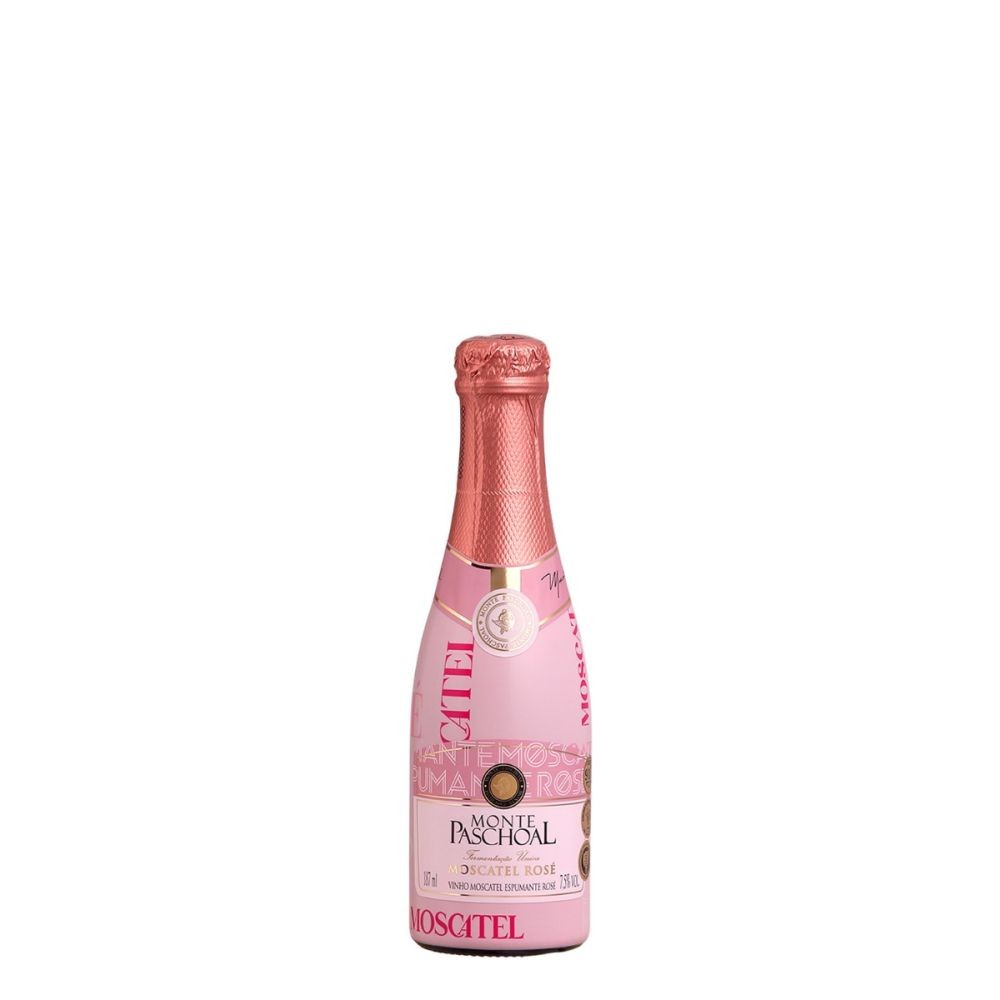 ESPUMANTE MONTE PASCHOAL MOSCATEL ROSE 187ML PACK C/12UNID em Oferta na Shopee