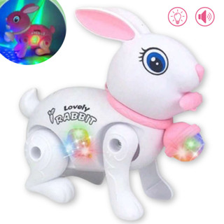 Brinquedo Infantil Coelho Musical Anda Sozinho Com Luz E Som em Oferta na Shopee