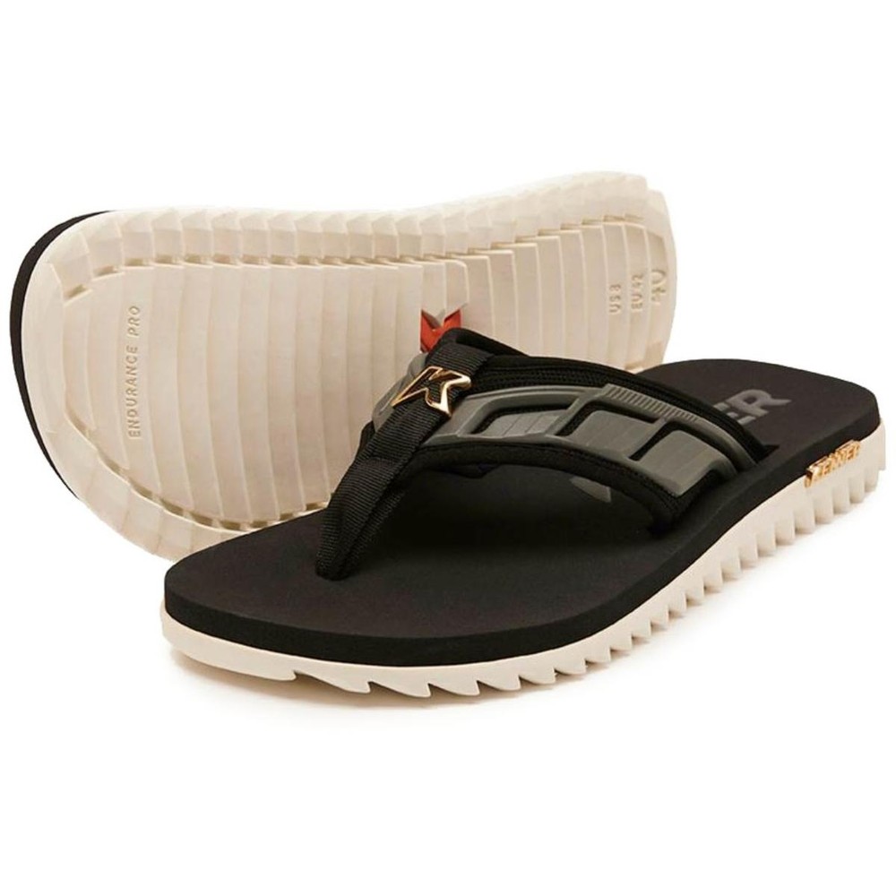 Sandália Kenner Kivah Full Force Masculina - Preto e Branco - Men Shoes