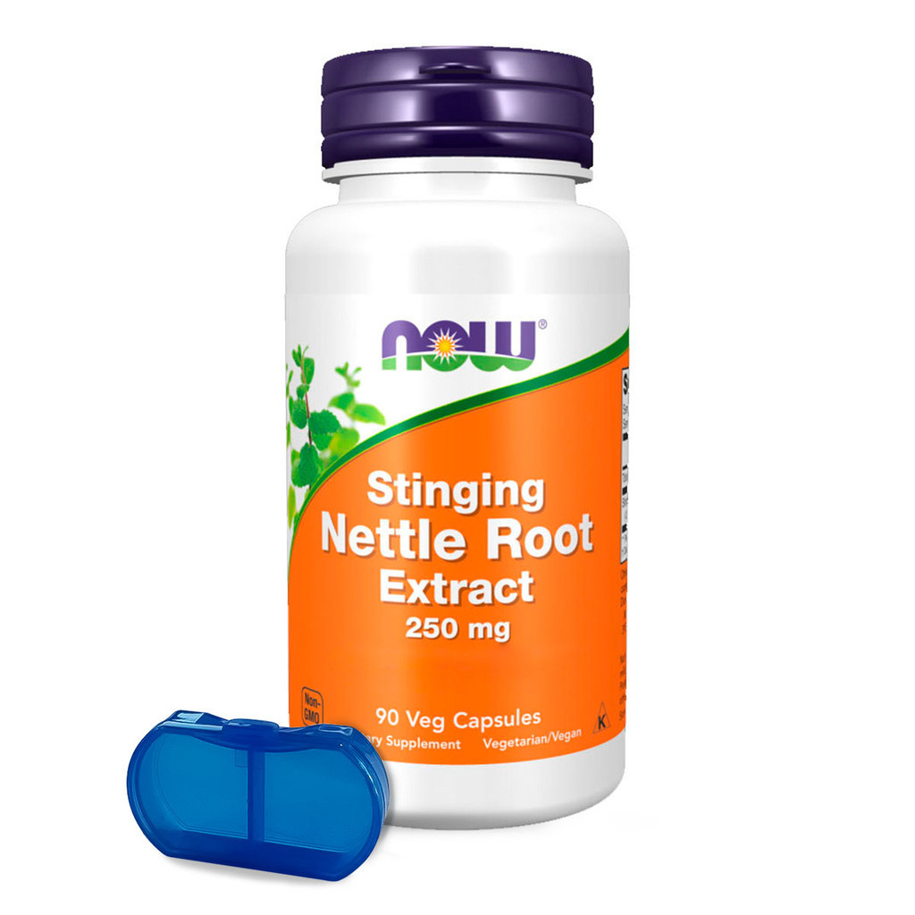 Extrato Raiz Urtiga 250mg Now Foods 90Cáps + Porta Cápsulas em Oferta na Shopee