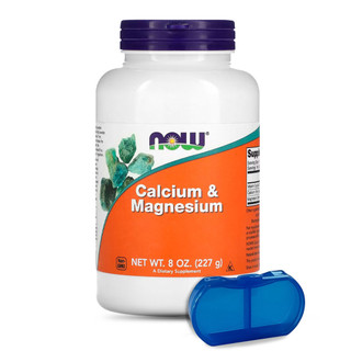 Pó Cálcio e Magnésio Now Foods 227g Importado + Porta Cápsulas em Oferta na Shopee