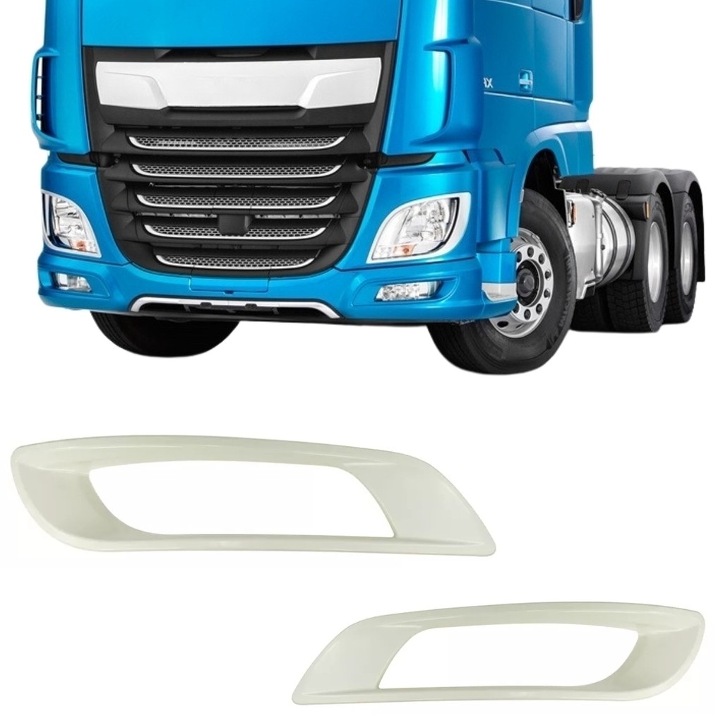 Moldura Acabamento Friso Farol Milha Para Caminhão DAF XF 2021 a 2025
