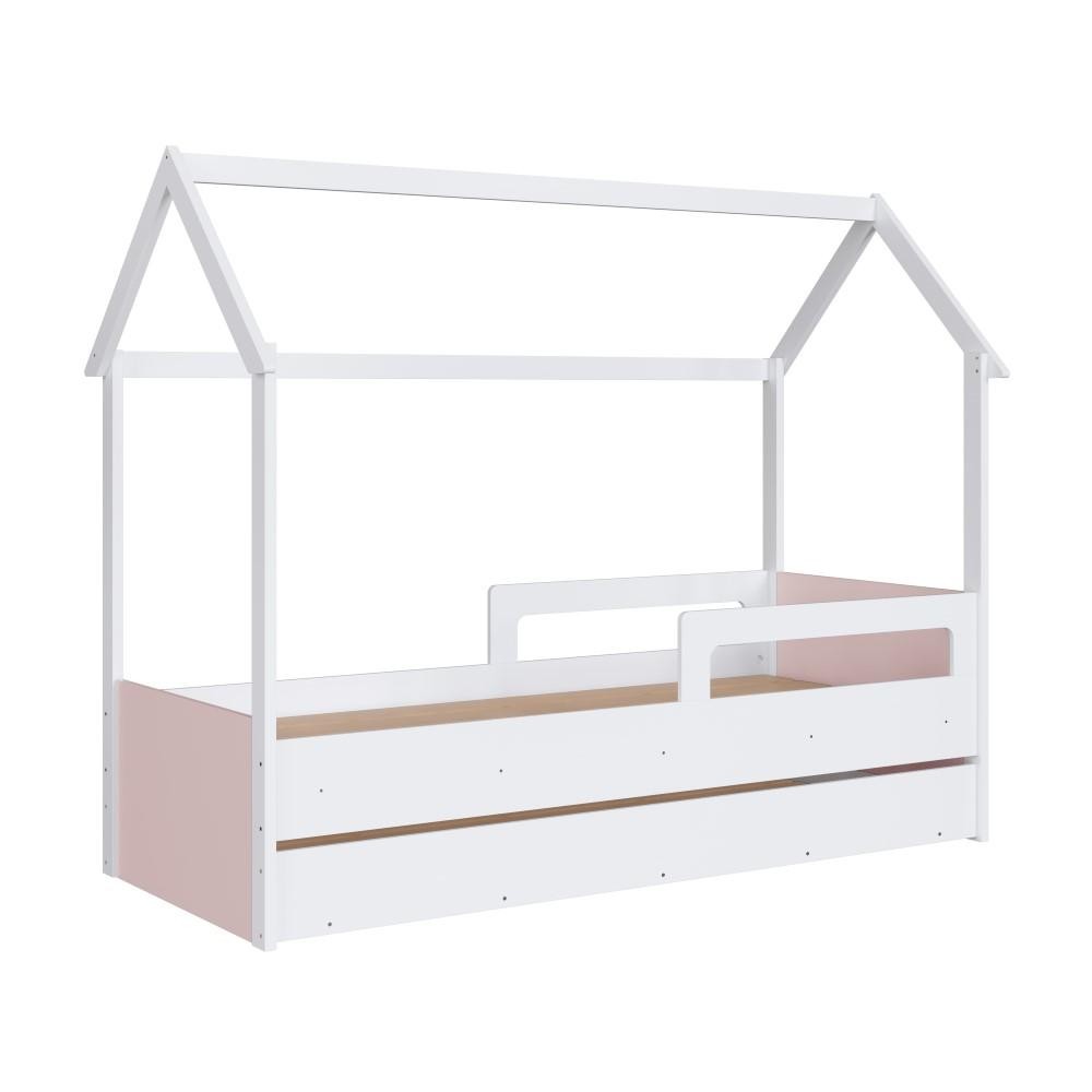 Cama Infantil Montessoriana Completa Móveis Branca e Rosa em Oferta na Shopee