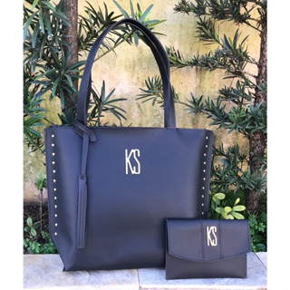Kit Bolsa Feminina + Carteira Kit 2 Peças Bolsa Sacola Saco Espaçosa em Oferta na Shopee