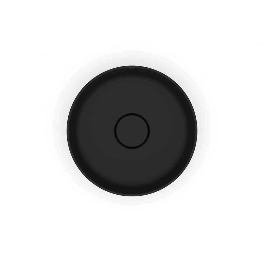 Detalhes do Cuba de Apoio Redonda Sem Mesa Terra T1 Matte Black Roca 30cm