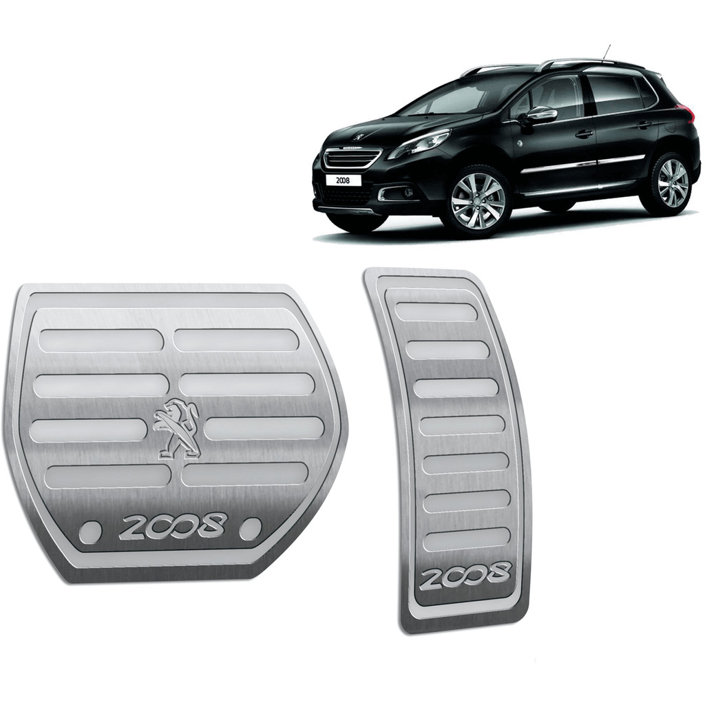 Pedaleira Peugeot 2008 Griffe 20/.. Automático Aço Inox - Não fura o pedal