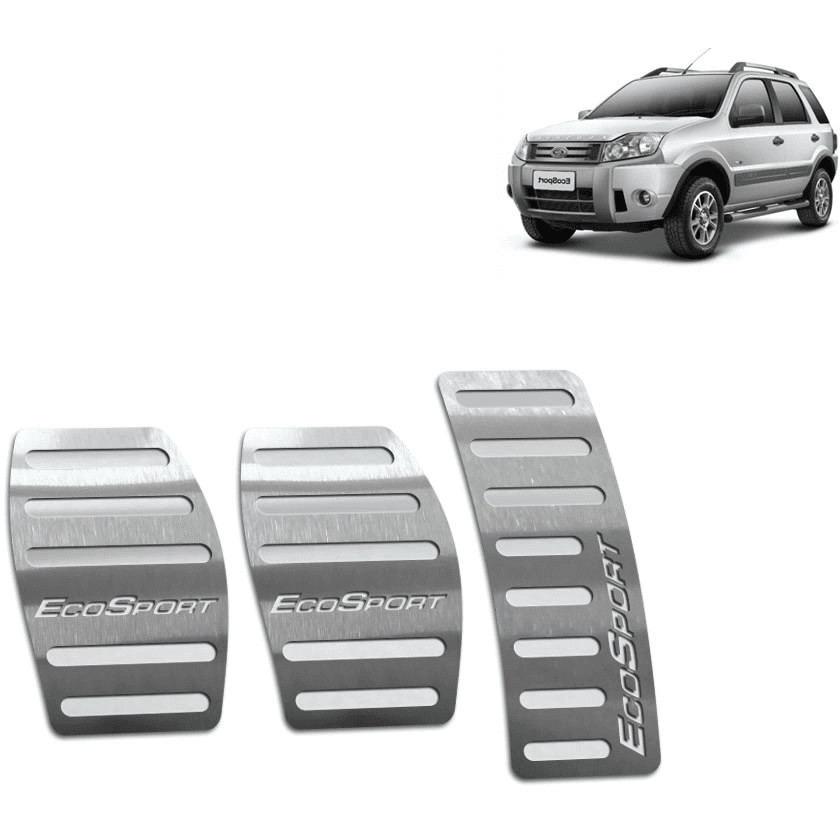Pedaleira Ecosport 03/12 Manual Aço Inox - Não fura o pedal em Oferta na Shopee