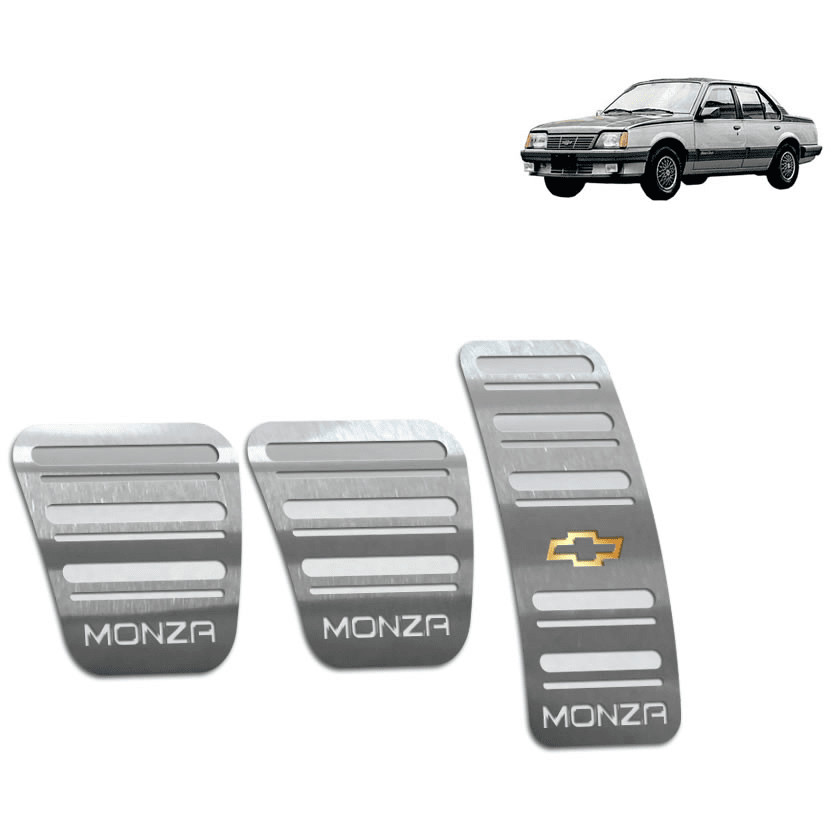Pedaleira Monza 80/97 Manual Aço Inox - Não fura o pedal