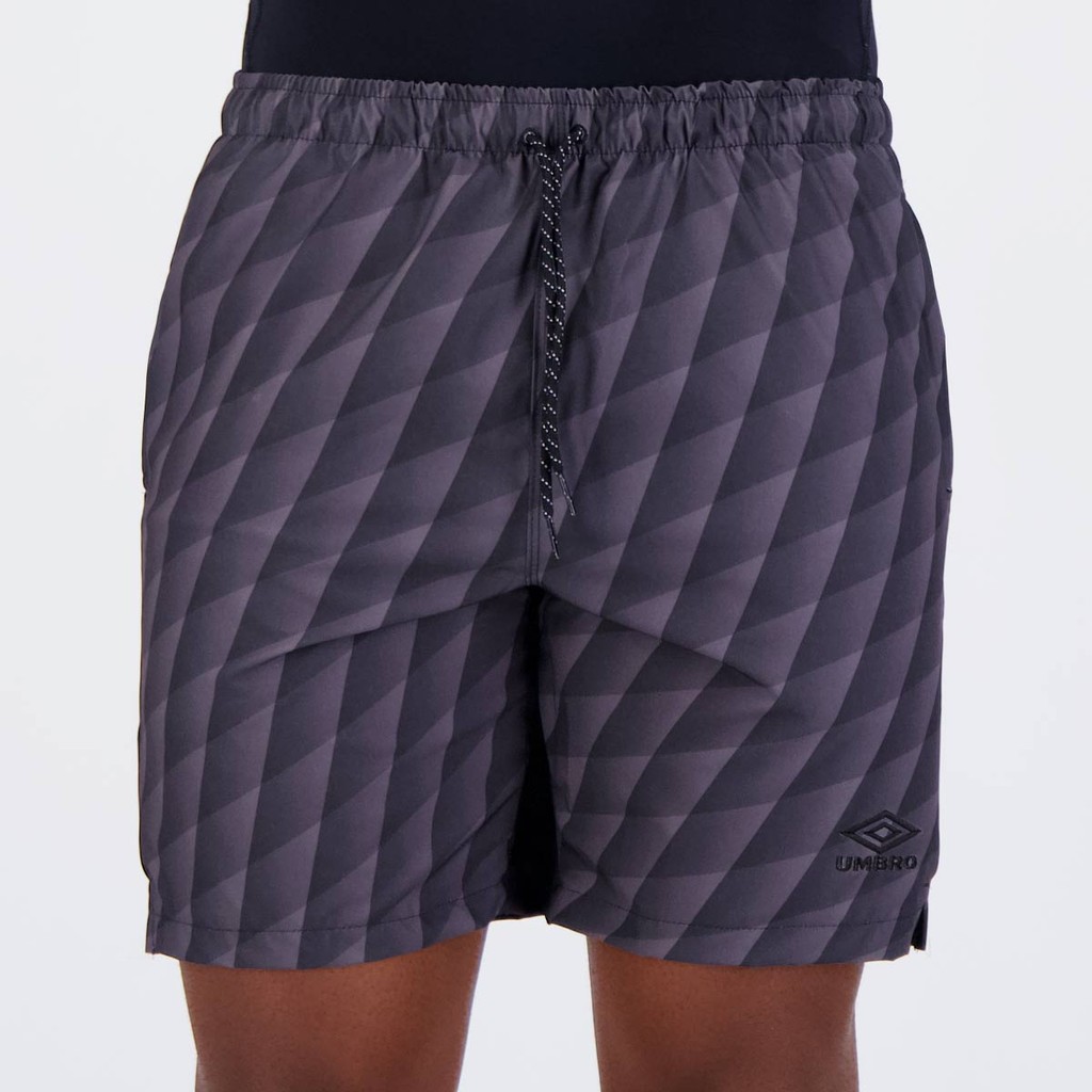 Bermuda Umbro Moving Club Cinza e Preta - Sports & Outdoors